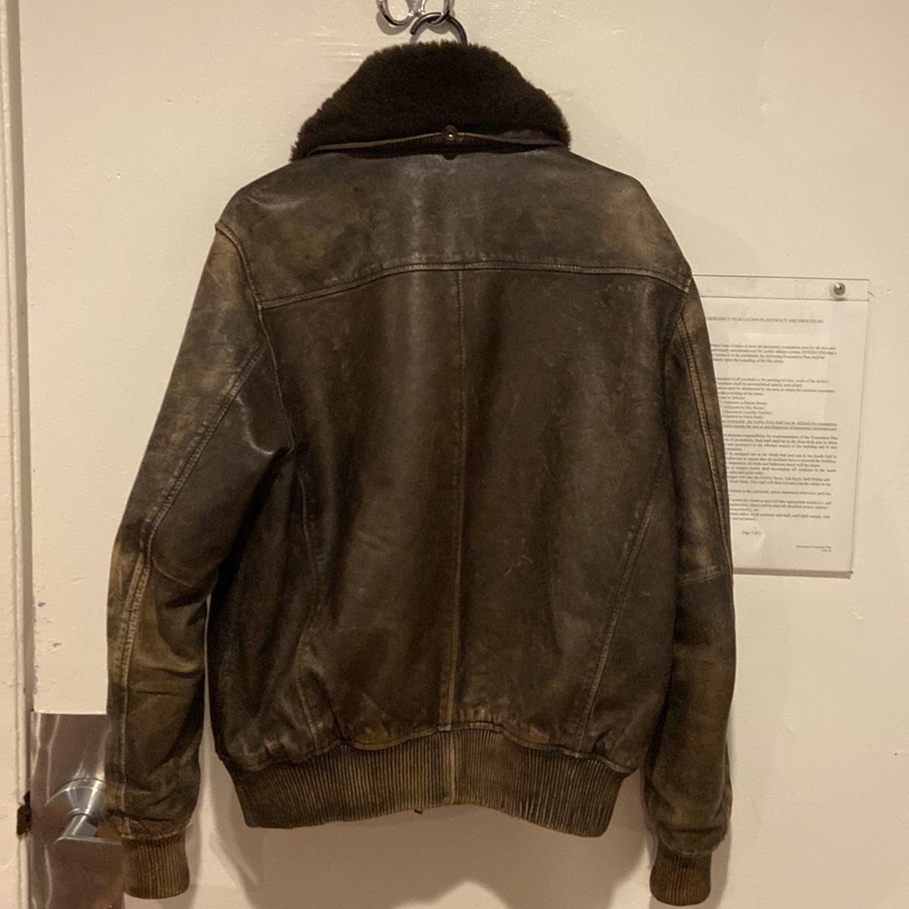John Varvatos fur neck leather jacket from Bloomingdale’s - Picture 5 of 8